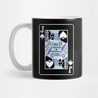 Jack of Spades Pixel Art Bright Negative Mode Mug